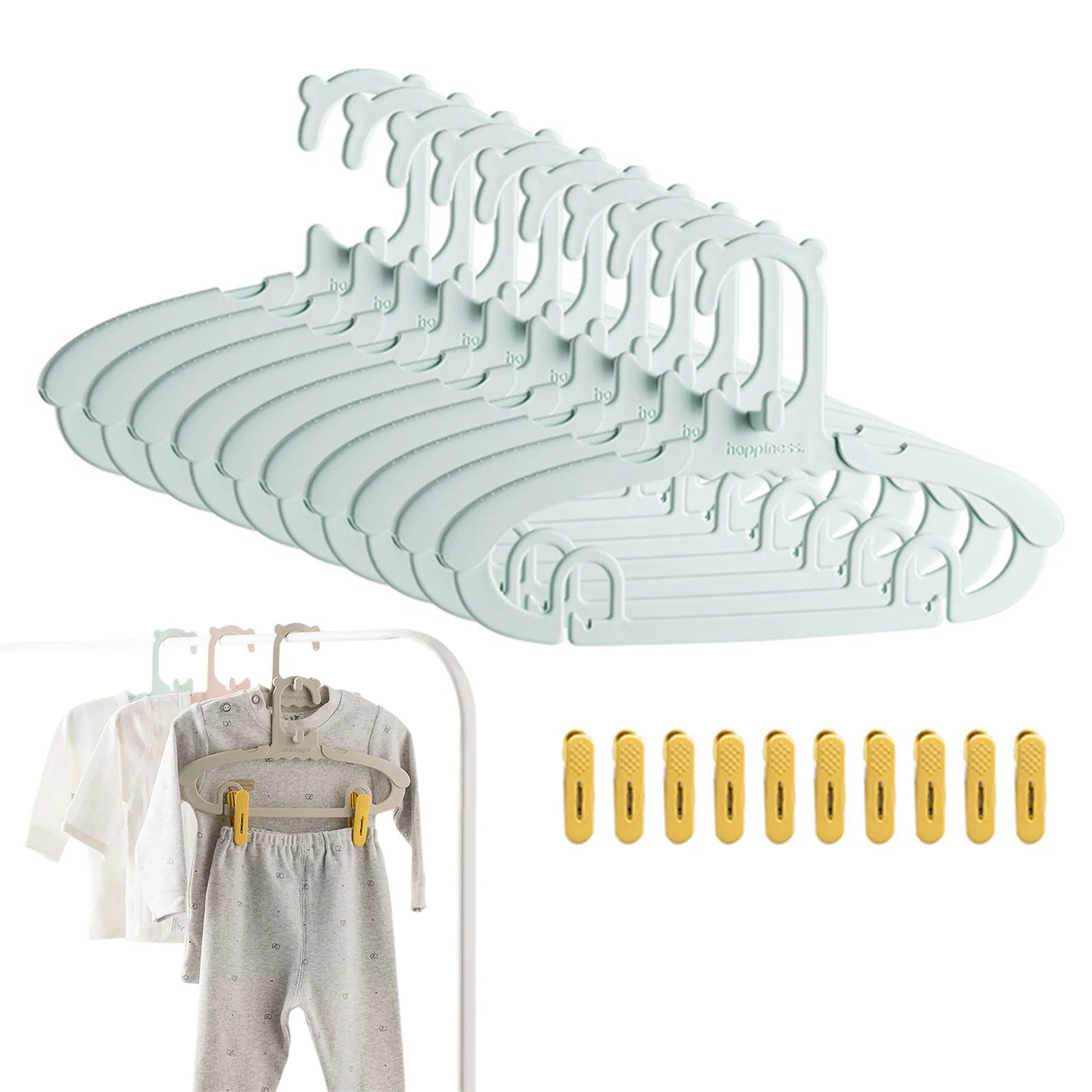 Adjustable Kids Clothes Hanger - Baby Clothing Hanging Rack ulasan dan harga